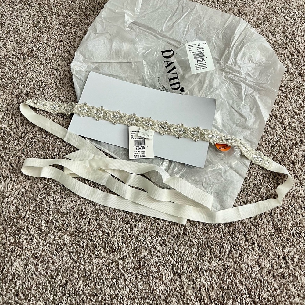 David’s Bridal wedding gown belt